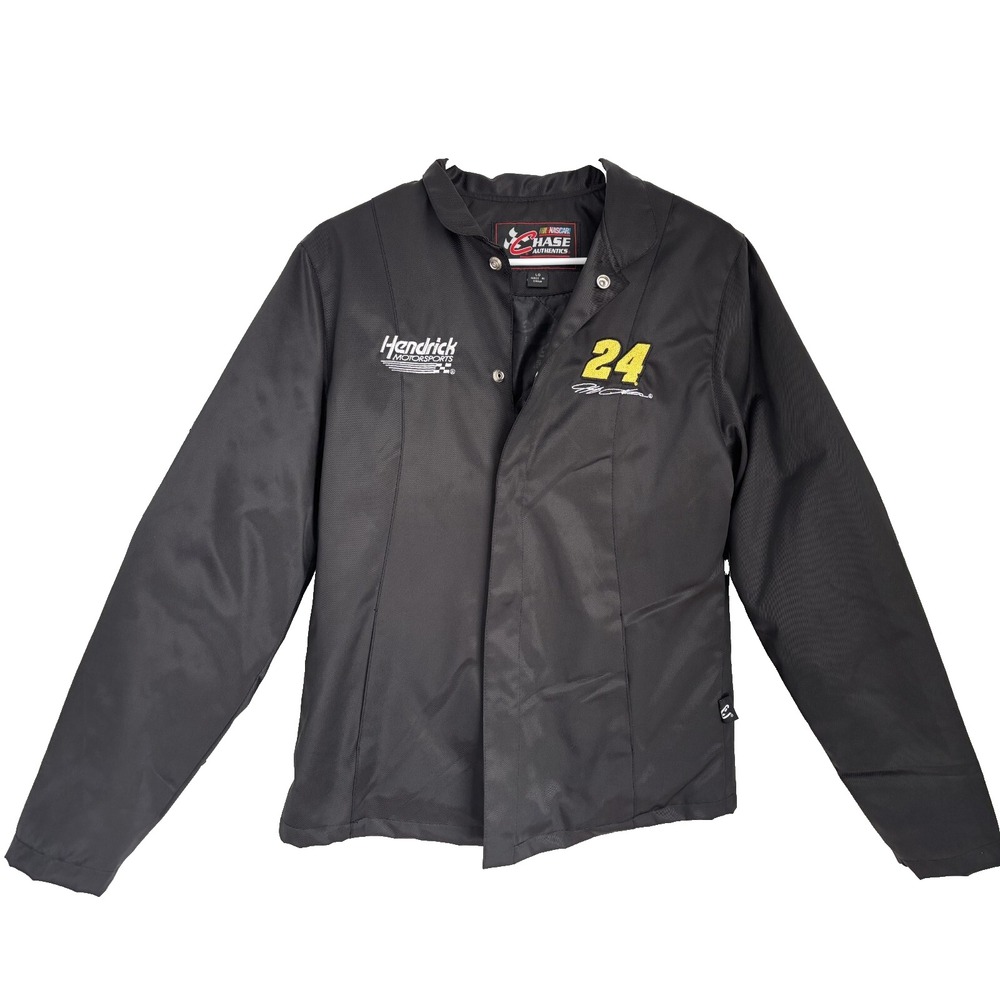 NASCAR Chase Authentics Jeff Gordon 24 Hendrick Motorsports Black Jacket Women L